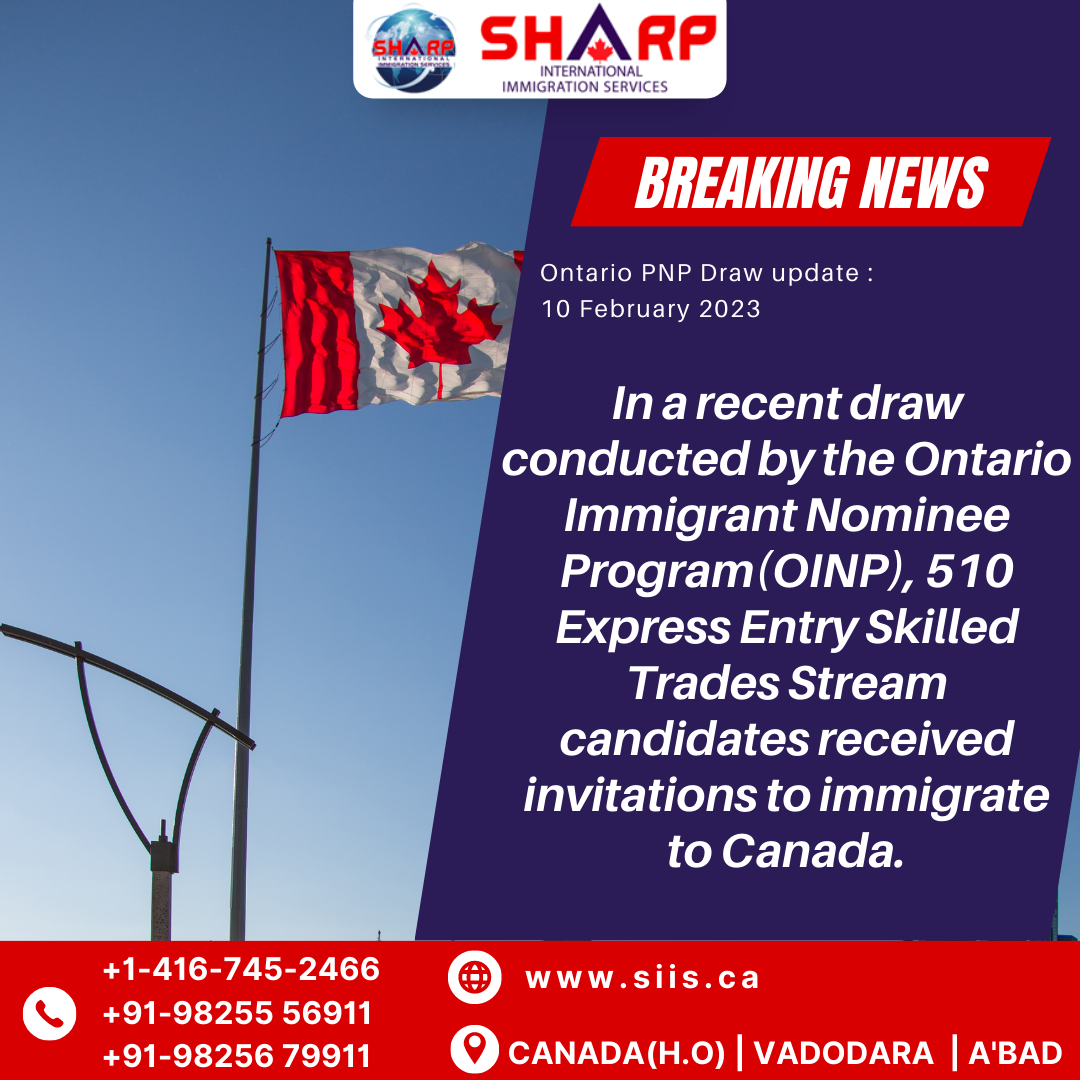 ontario pnp draw.express entry draw,ircc draw,canada immigration,siis,sharp immigration,siiscanada