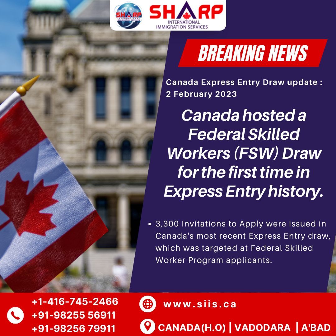 Canada hosted a Federal Skilled Workers (FSW) lottery for the first